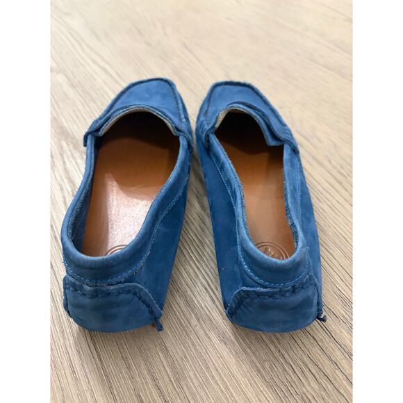 Blue Suede Loafers Women’s Size 8 Slip On Casual Driving Moc Flats - Picture 4 of 7